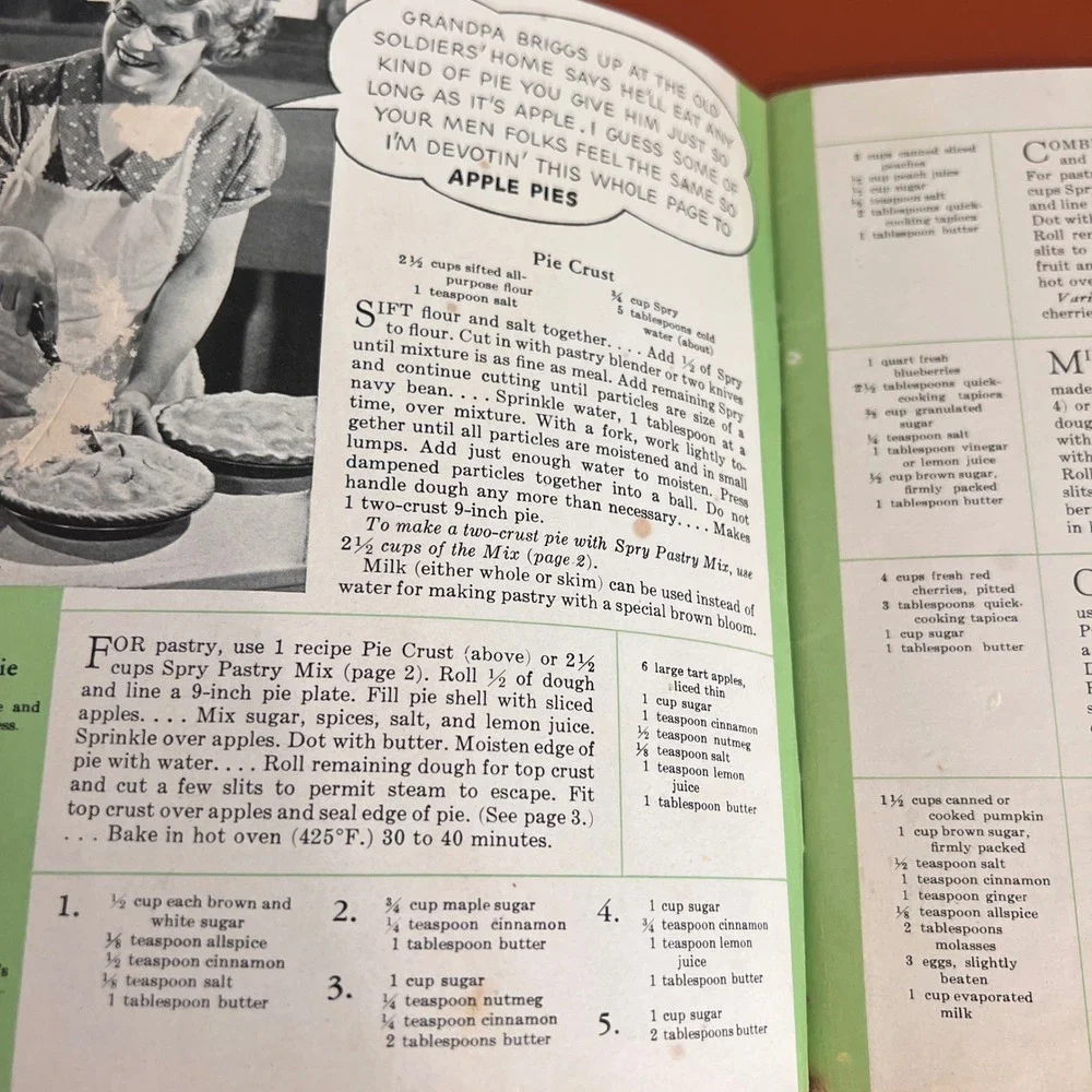 Vintage Aunt Jenny's Favorite Recipes Spry Shortening Cookbook Mid-Century 1950s